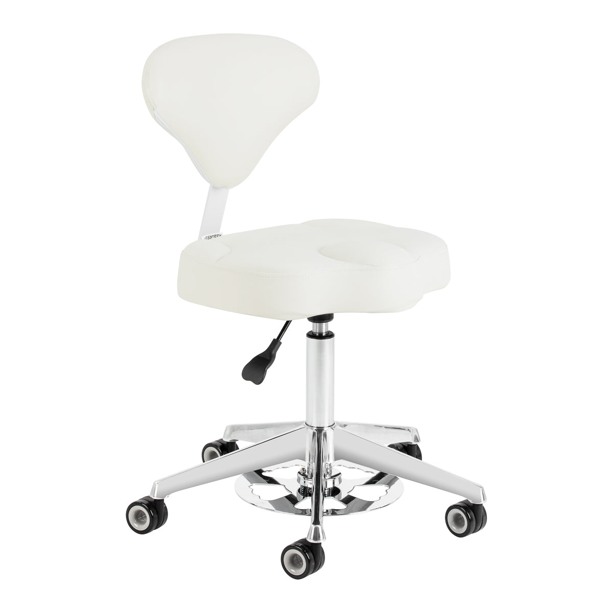 Taboret kosmetyczny Azzurro 156-F bump-up bialy