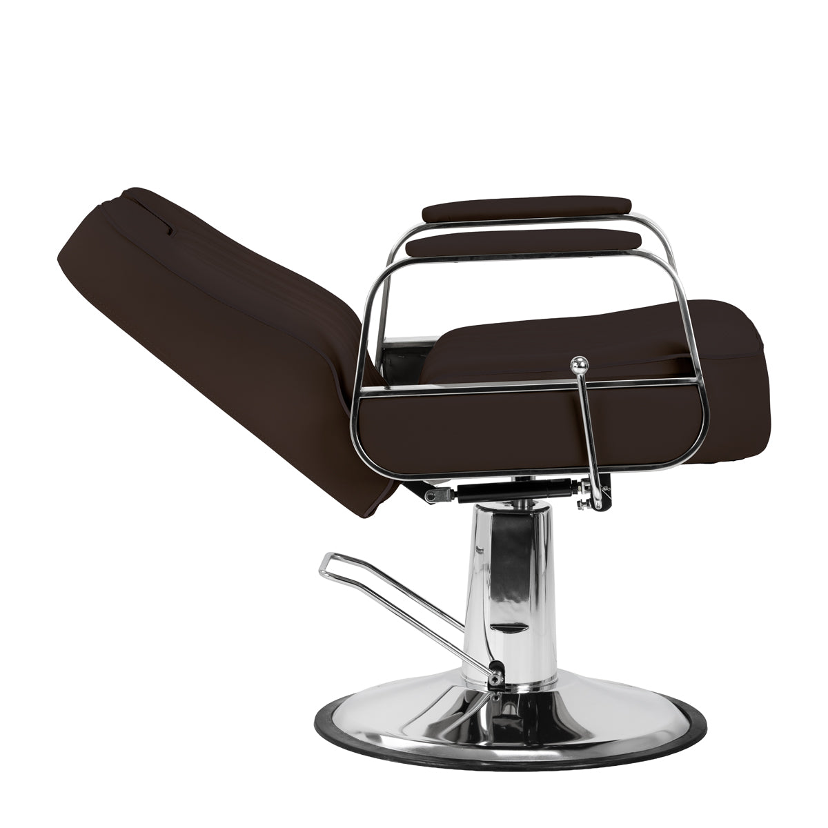 Fotel barberski Gabbiano Rufo brazowy - widok 3