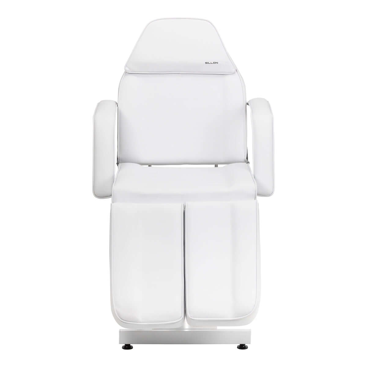 Fotel kosmetyczny hydrauliczny do pedicure Sillon 210 z kołyską i dzielonym podnóżkiem biały