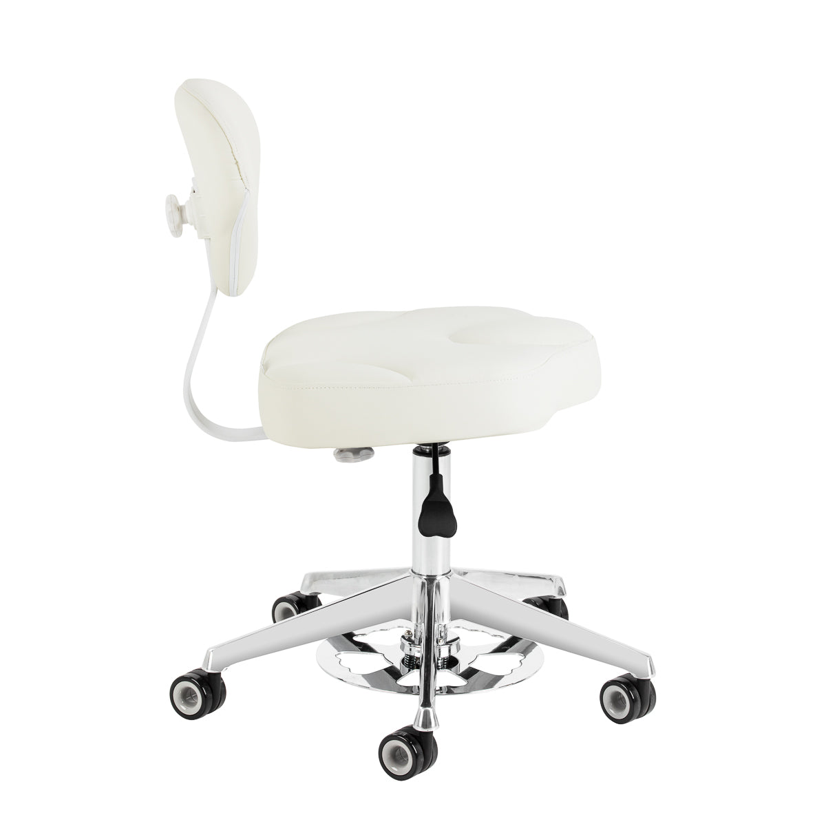 Taboret Azzurro 156-F bump-up bialy z boku