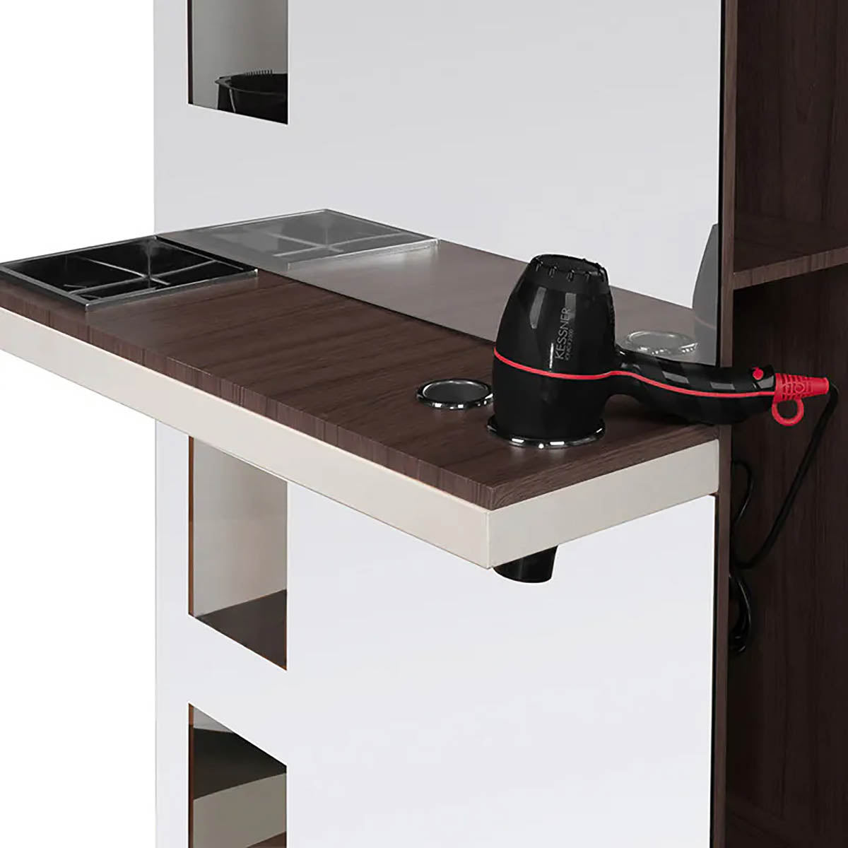 Blat konsoli B058 wenge z suszarka widok z gory