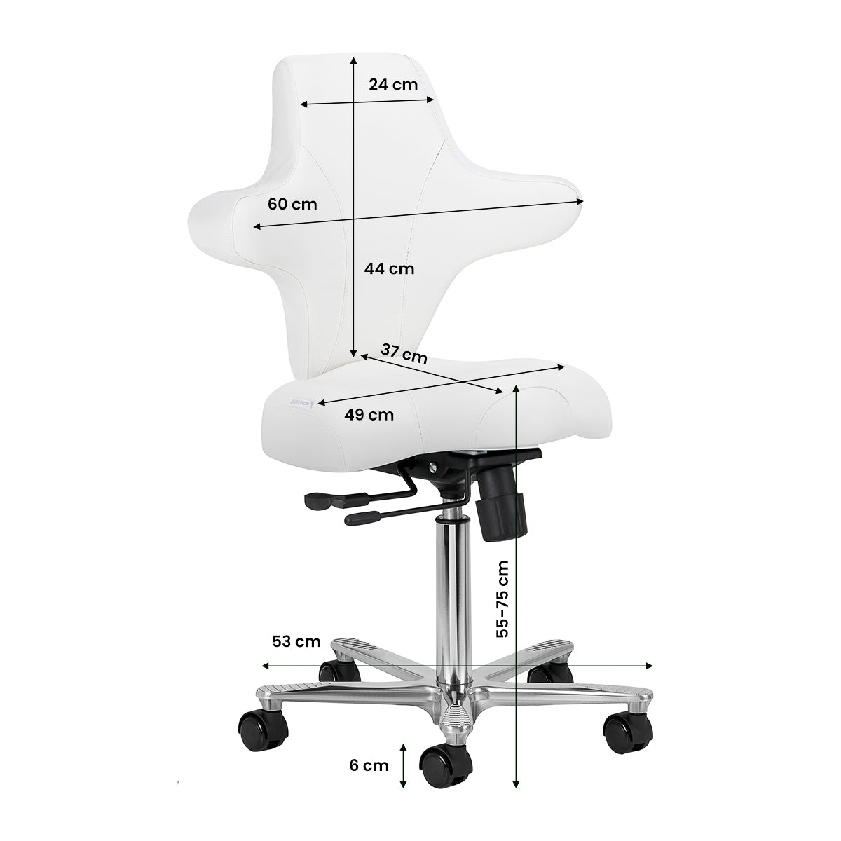 Krzeslo Azzurro Special 152 snieznobiale pod katem