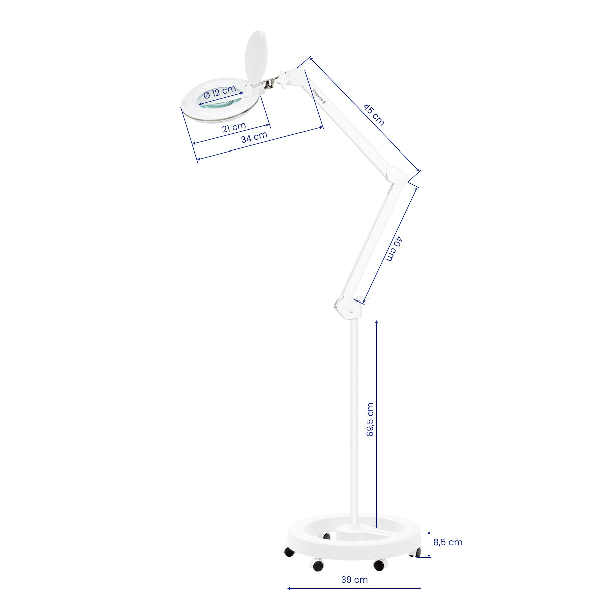 Lampa lupa Elegante 6031 na statywie