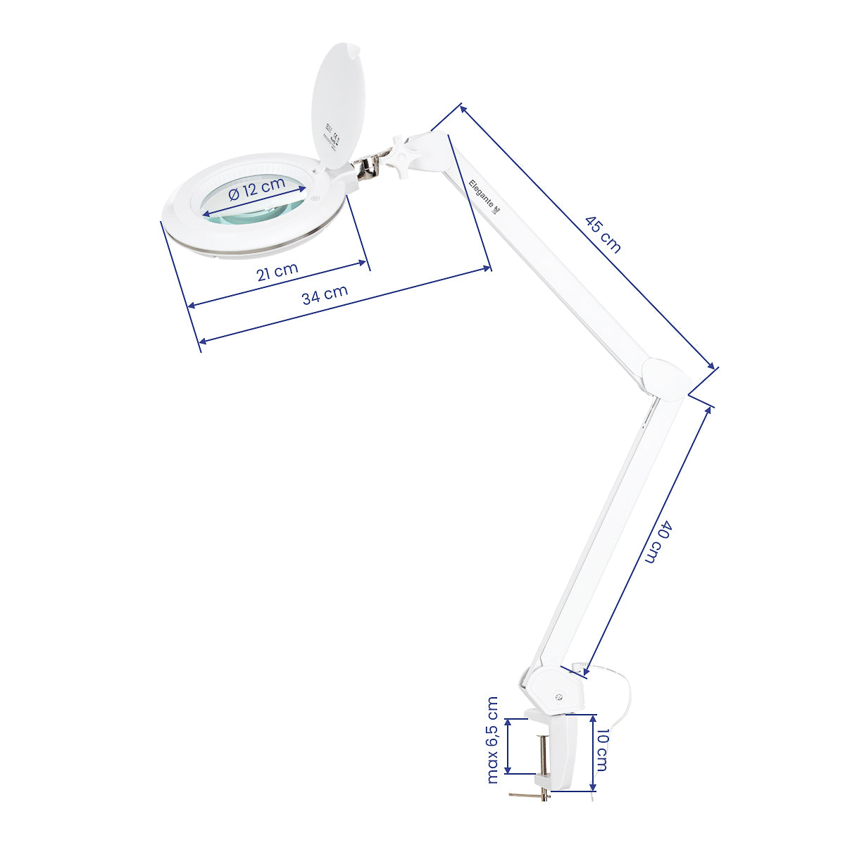 Lampa lupa Elegante 6031 z boku
